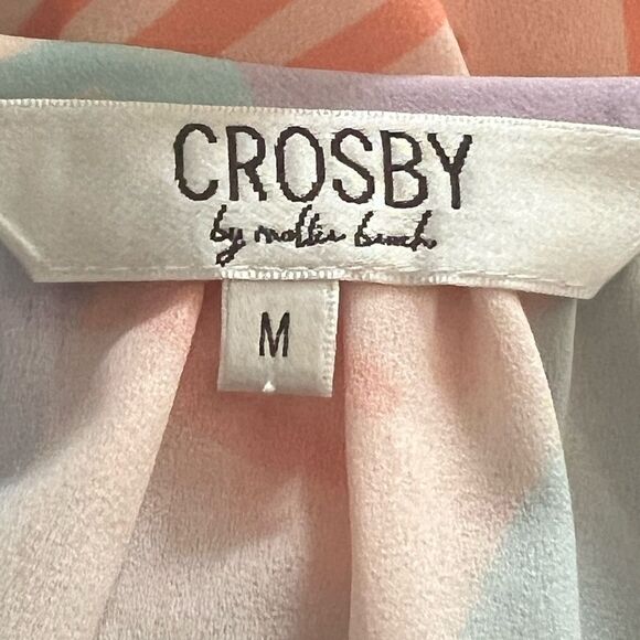 Crosby Mollie Burch Bell Sleeve Split Neck Top Medium - Picture 10 of 13